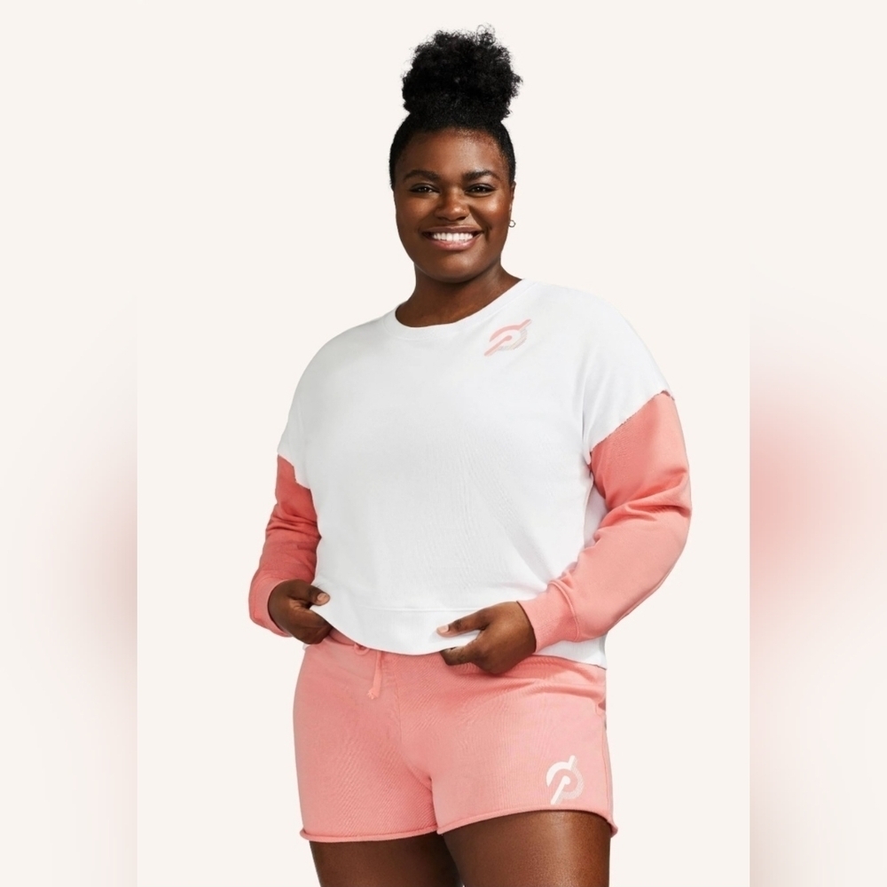 Peloton Coral Unwind Pullover Sweatshirt Size L Activewear